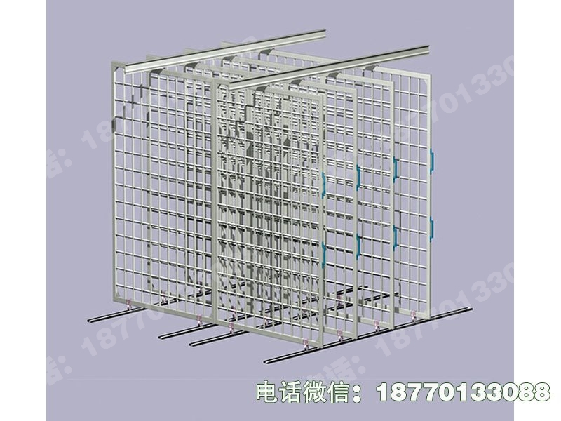 南京推拉移动式网格储藏架